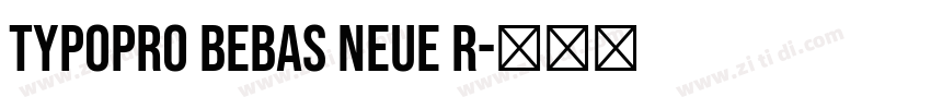 TypoPRO Bebas Neue R字体转换